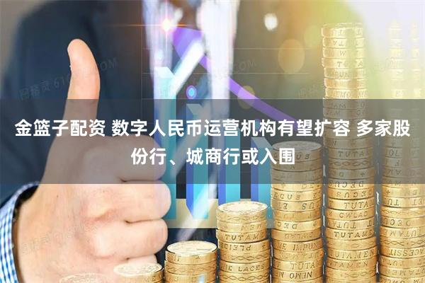 金篮子配资 数字人民币运营机构有望扩容 多家股份行、城商行或入围